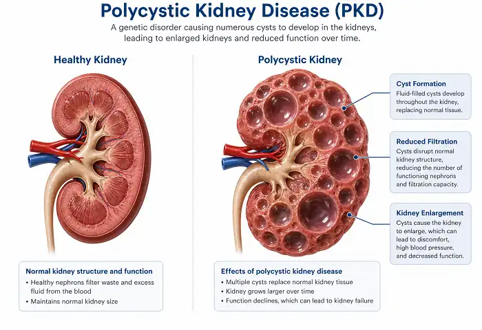 polycystic kidney disease PKD infographic