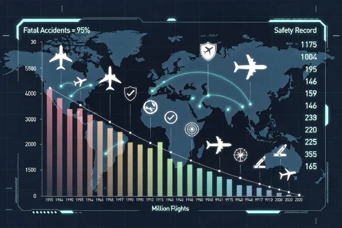 Aviation safety statistics and plane crash news data visualization 2024-2025