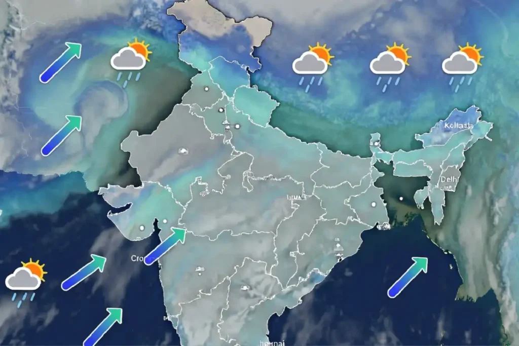 IMD forecast map showing southwest monsoon arrival date for Mumbai in 2026
