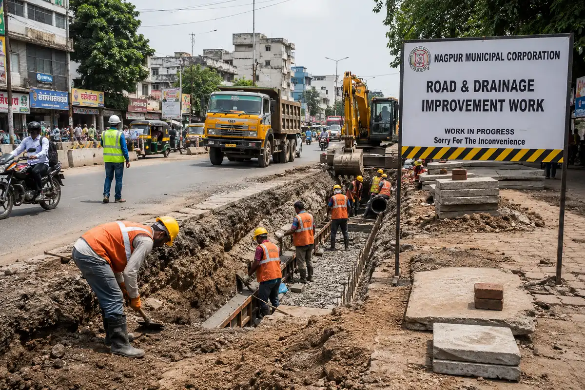 Nagpur Municipal Corporation civic work and road infrastructure