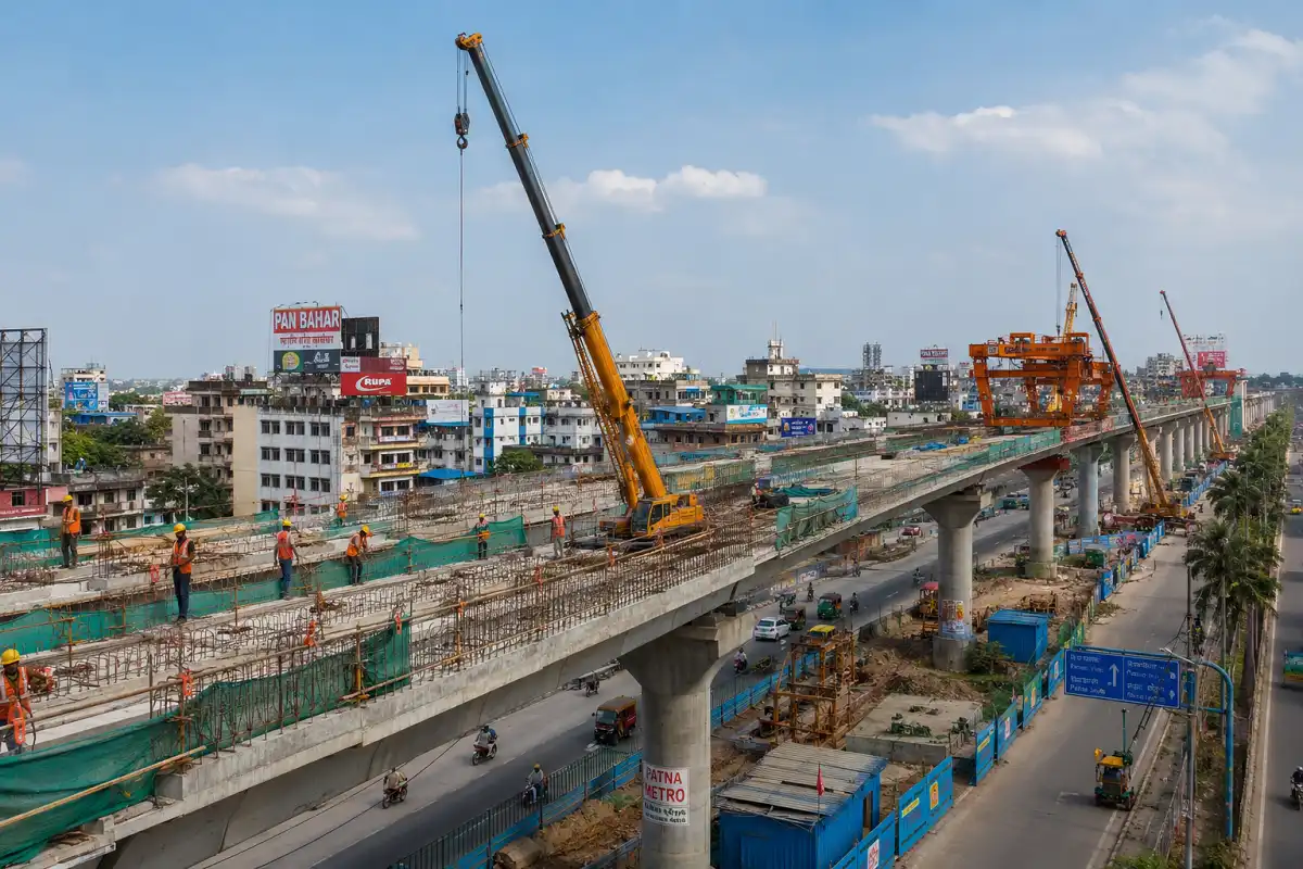Patna Metro rail project construction progress 2026